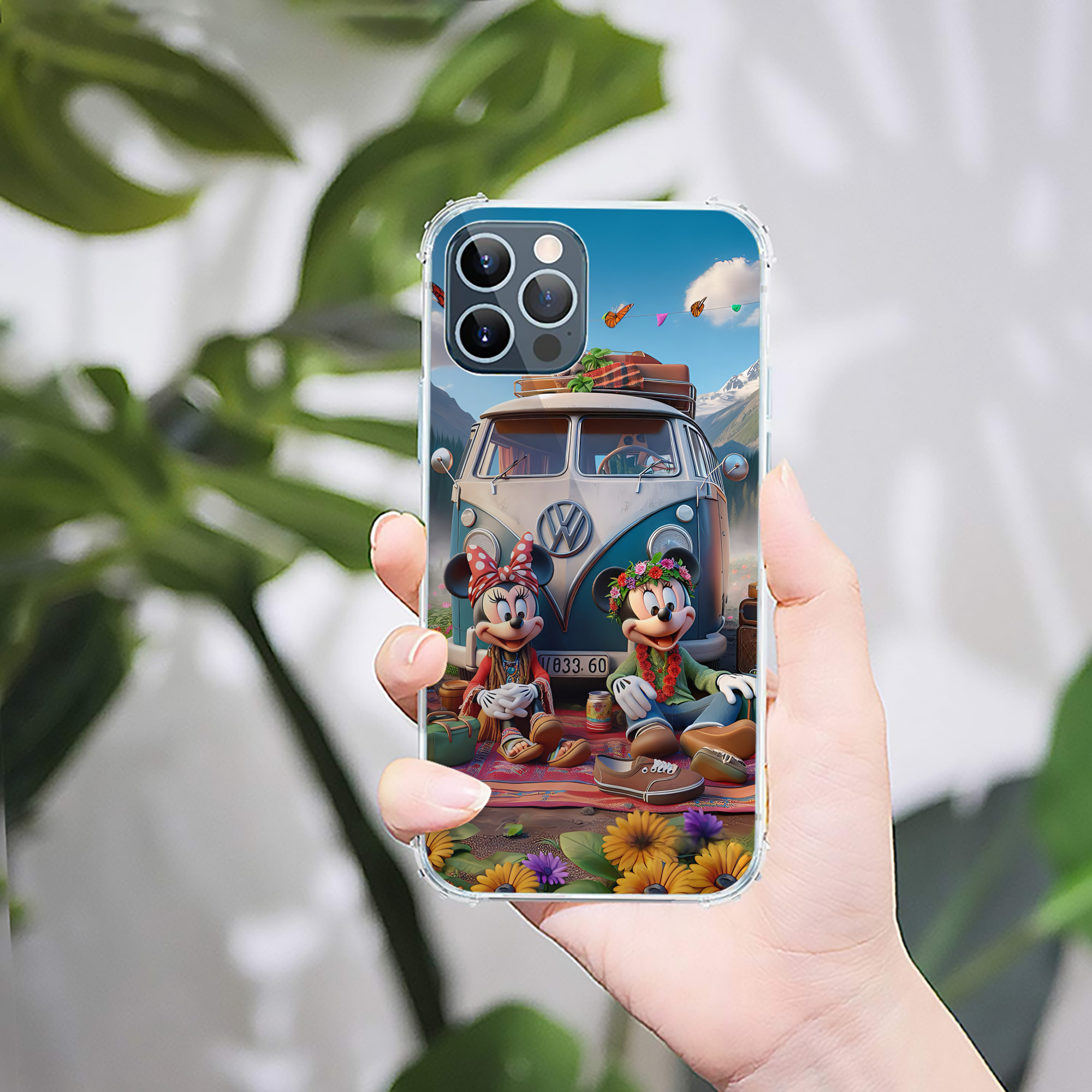 （画像用） ミッキーマウス Mickey Mouse 【iPhone 12シリーズ対応】透明スマホケース（クリアソフトケース）